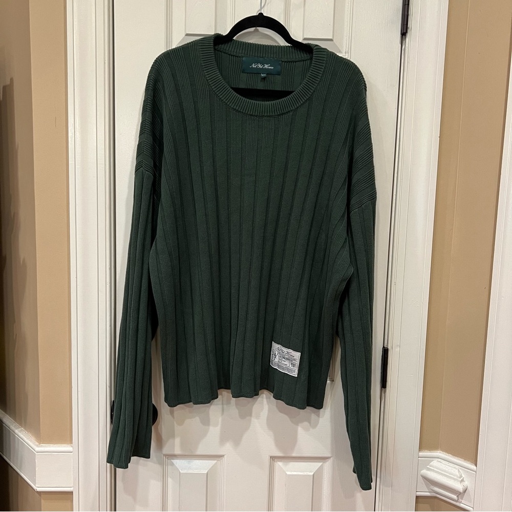 Like New Not Yet Home Ribbed Sweater Green Men’s XXL